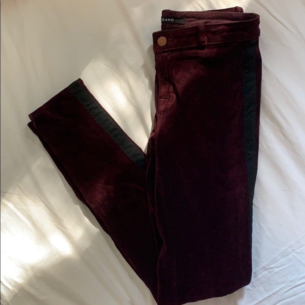 J Brand Velvet tuxedo pant